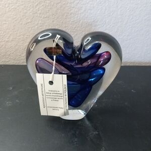 EXQUISITE NWT Signed Marian Pyrcak  5" Heart Shaped Paperweight From Poland